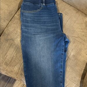 Betabrand Women's Skinny Jeans in Deep Blue